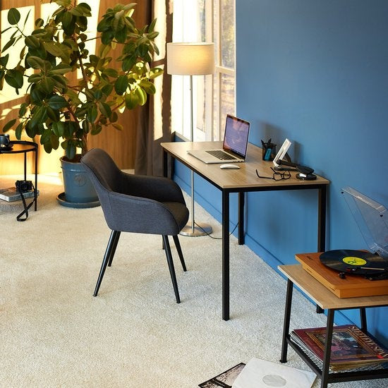 tectake - bureau hoekbureau bureautafel kantoorbureau - industrieel donkerbruin - 120 x 60 x 75,5 cm