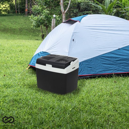 Infinity Goods Elektrische Koelbox - 25L - Coolbox - 12V en 230V - Frigobox - Koelen en Verwarmen - Zwart