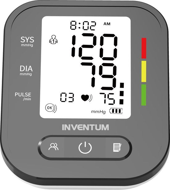 Inventum BDA435 - Bloeddrukmeter bovenarm - Hartslagmeter - Manchet 22 tot 42 cm - Volautomatisch - Onregelmatige hartslag - Inclusief batterijen