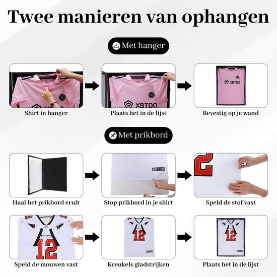 Bayt Wissellijst- Fotolijst - Inlijsten Voetbalshirt - Diepe lijst - 60x80cm - 3D Box Frame - Zwart