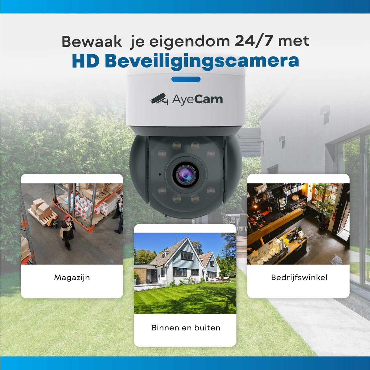 AyeCam Beveiligingscamera Buiten - 360PRO - FULL HD - Bewakingscamera - Incl. 32GB SD