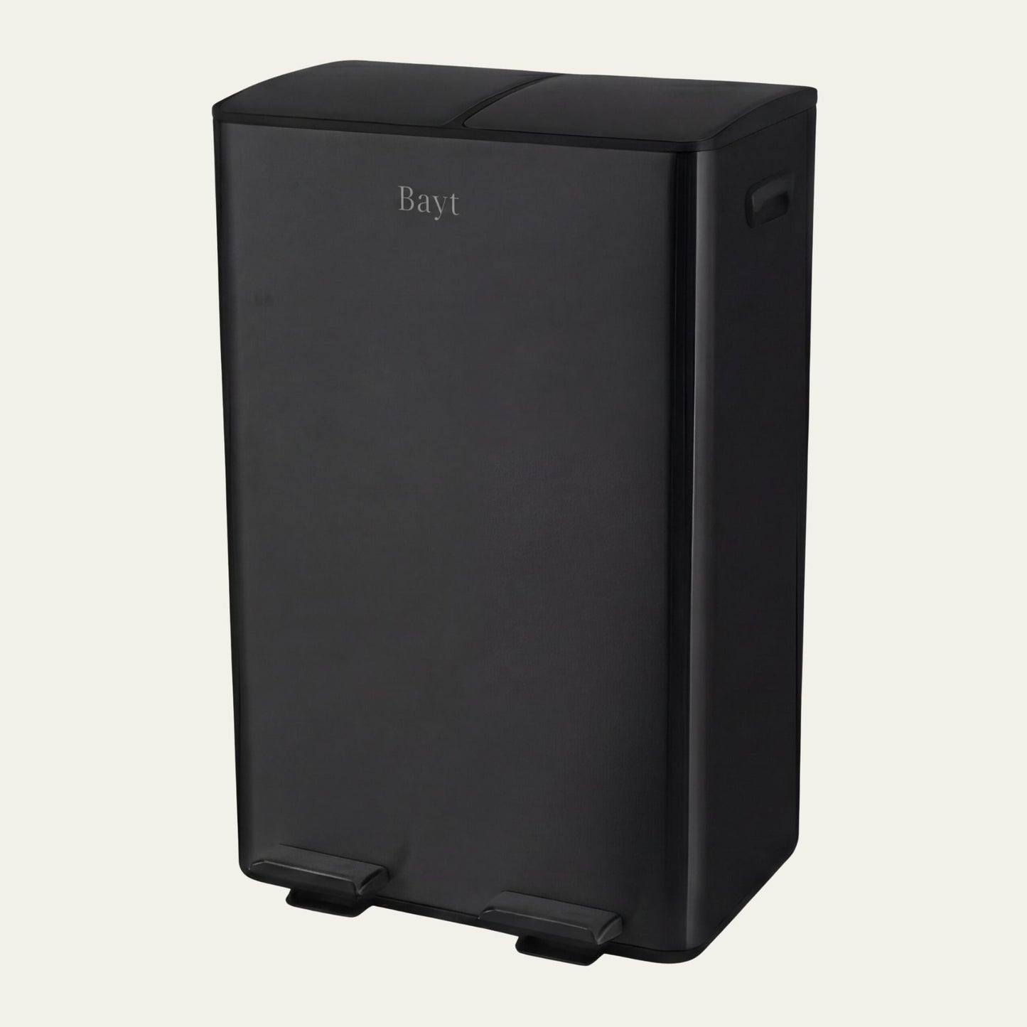Bayt Pedaalprullenbak 60 Liter - 2x30L Afvalscheiding - 46 x 36 x 71 cm - Zwart