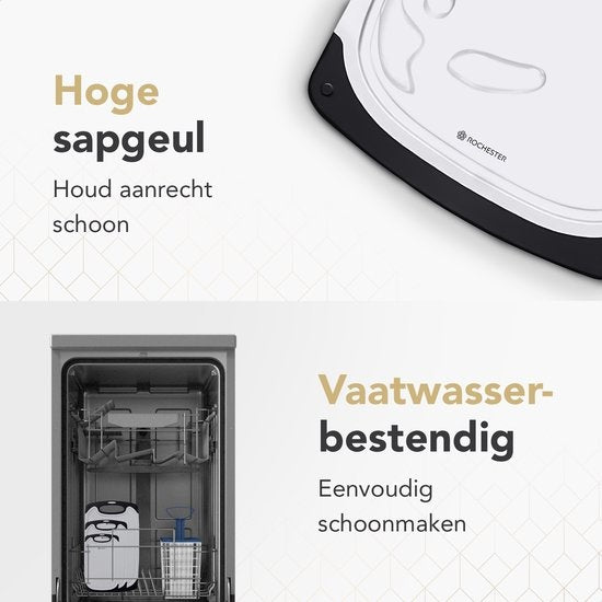 Rochester Kunststof snijplanken set – 3-Delig – Anti-Slip Handvaten – Luxe design – Vaatwas Bestendig – Duurzaam