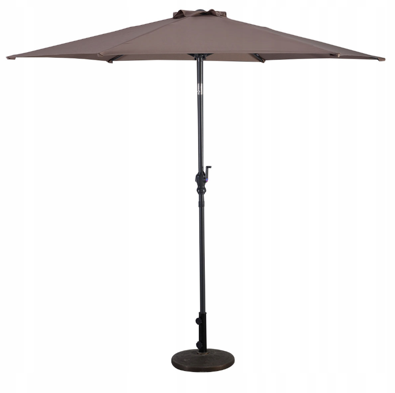 Coast Grote Tuinparasol Bruin 270 x 235 cm – Stevige en Stijlvolle Bescherming tegen de Zon