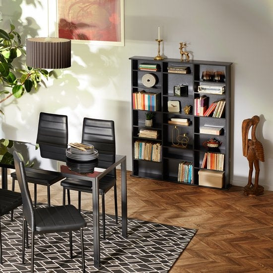 tectake - CD-kast boekenkast Stevie 105,5x19x136,5cm - wit - 403618