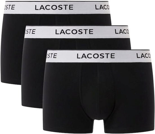 Lacoste 3-Pack Trunks Heren Boxershorts - Zwart - maat M - Slim Fit Stretchkatoen