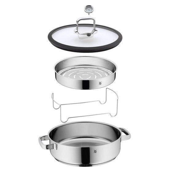 WMF Vitalis - Stoom- en Braadpan - Ø 28 cm - RVS - Met Deksel - Geschikt voor Inductie