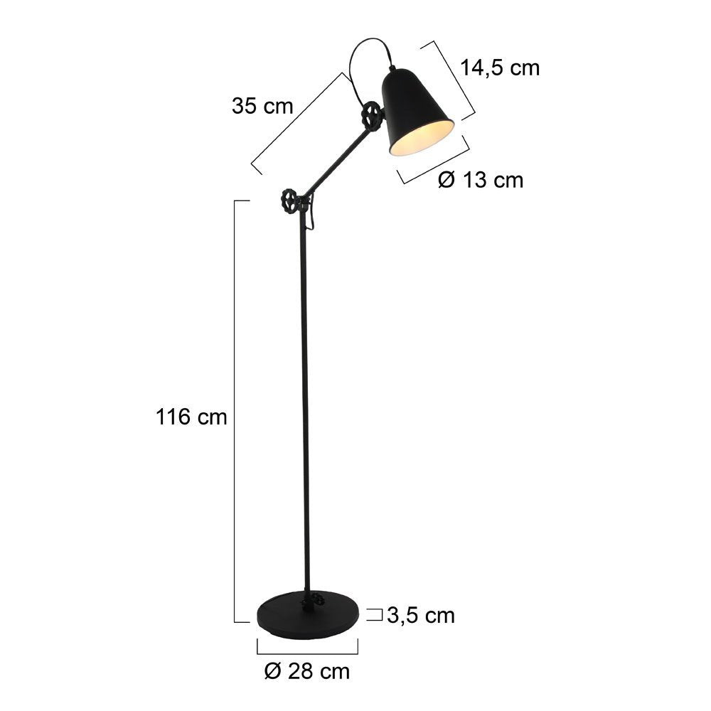 Vloerlamp Anne Lighting Dolphin - Zwart