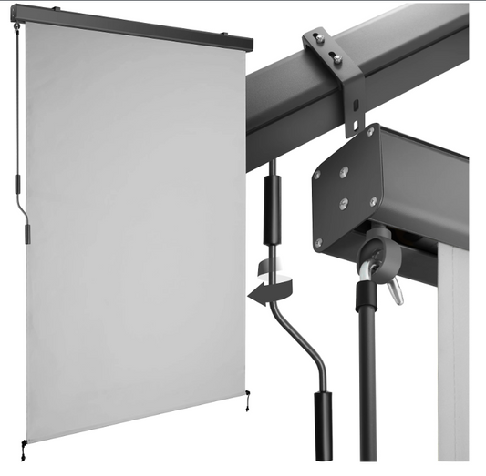 tectake Verticale Luifel Eloise – Uitschuifbaar – 120 x 250 cm – Lichtgrijs