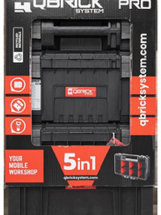 QBRICK System PRO Set 5 in 1 - Kar - Gereedschapskist - Organizer 100 - Organizer Multi