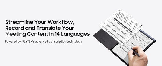 iFLYTEK - AINOTE 2 - Smart E ink Tablet 10.65" - Ultradun Digitaal Notitieboek voor Professionals - AI Transcriptie - Vertaling & Vergaderingsoverzicht - <20 ms Schrijflatentie - 7-Daagse Batterij