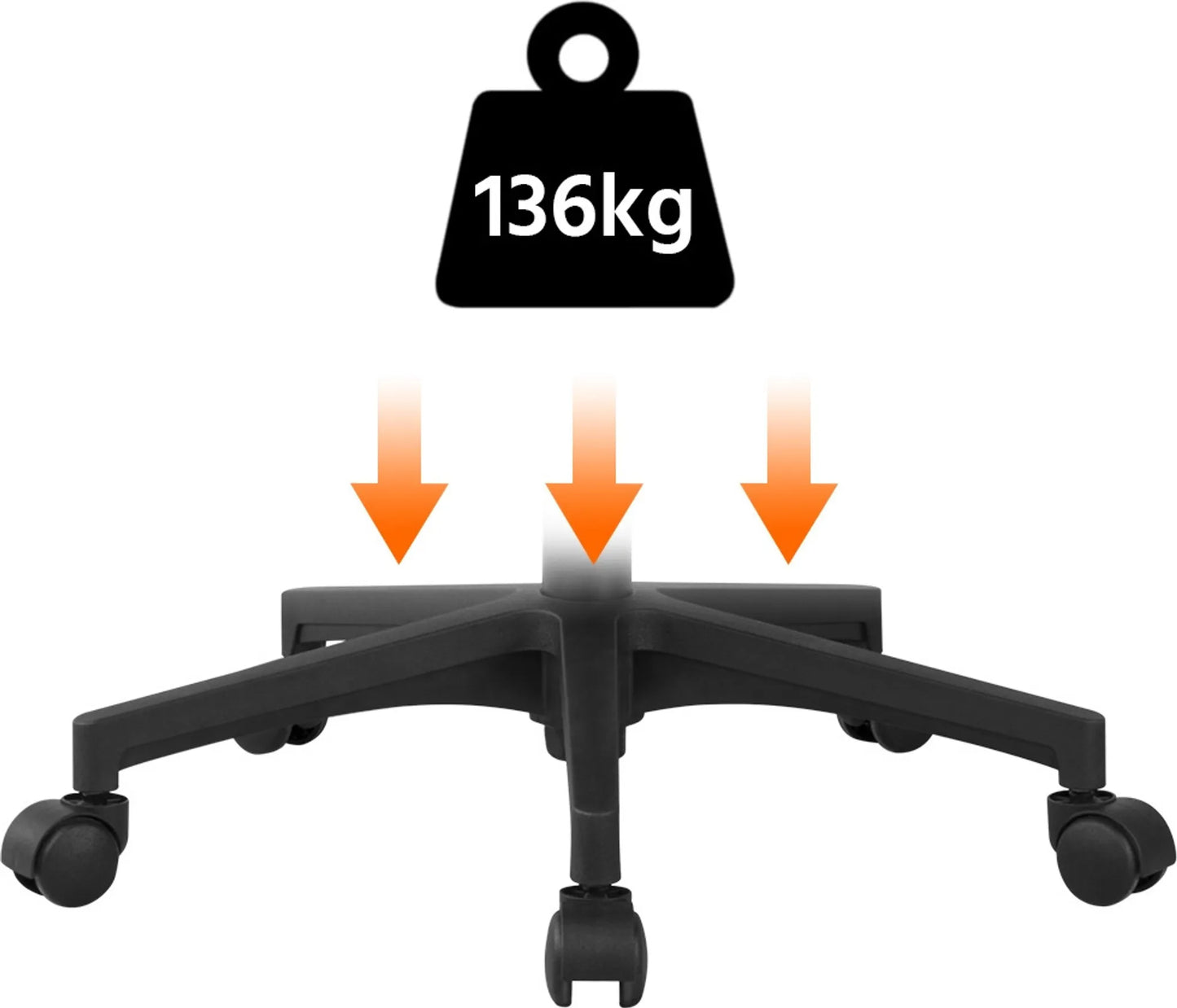Yaheetech Bureaustoel Ergonomisch – Voorzien Van Ademende Meshstof En Schommelfunctie En Verstelbare Zithoogte – Voor Kantoor En Studeerkamer – Zwart Nylon En Metaal – 60 x 60 x 91-100,5 cm