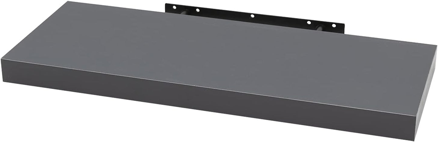 Woltu Zwevende Wandplank MDF Wandrek Donkergrijs - 80 x 22,9 x 3,8 cm