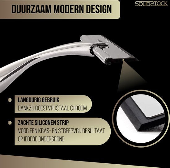 Douchewisser rvs - Luxe Trekker Douche - Ophanghaak Zonder Boren - Douche Trekker Chroom