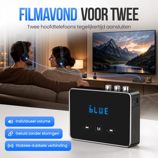 Strex Bluetooth Transmitter en Receiver 3 in 1 Adapter - Bluetooth Audio Zender en Ontvanger - Bluetooth 6.0 - AUX/RCA/Optisch - Draadloos - 15 meter bereik