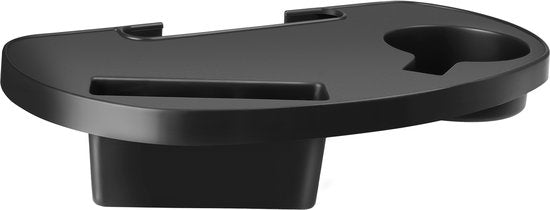 tectake® Opvouwbare Ligstoel Cloud met Zonnescherm - Tuinstoel met Tafeltje - Bekerhouder - Traploos Verstelbaar - Voor Balkon, Camping of Tuin - Relaxstoel met extra dik Kussen - Strandstoel - Ligbed - Div. kleuren - Zwart