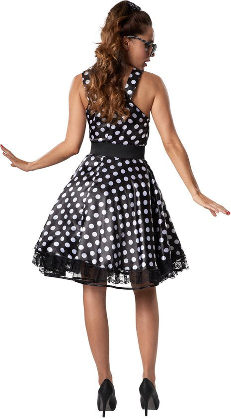 Dressforfun Rockabily lady XL - verkleedkleding kostuum halloween verkleden feestkleding carnavalskleding carnaval feestkledij partykleding - 302158