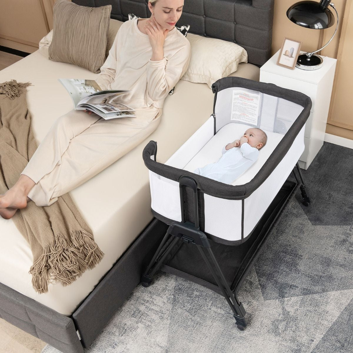 Coast Babybed - Opvouwbaar - Reiswieg - Max. 9 kg - Zwart