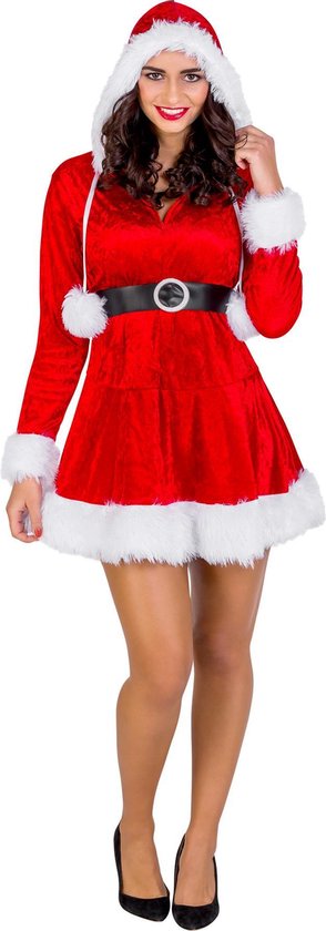 Dressforfun Vrouwenkostuum Mrs. Santa Claus XL - verkleedkleding kostuum halloween verkleden feestkleding carnavalskleding carnaval feestkledij partykleding - 300309