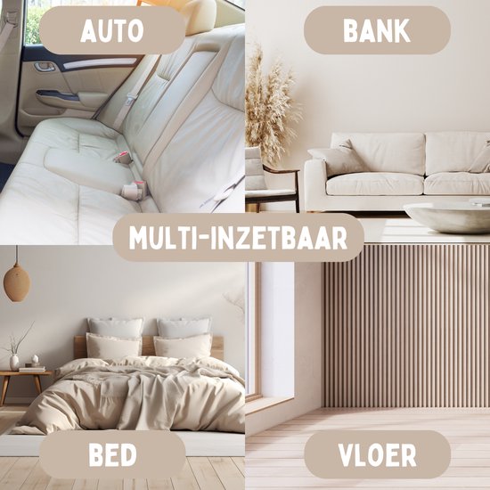 By Cee Cee – Hondendeken Voor Bank – 85 x 90 x 16 cm – Voorzien Van Volledig Afritsbare Hoes En Extra Stevige Zijranden – Voor Meubelbescherming – Beige Polyester