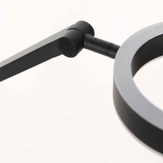 Steinhauer - vloerlamp - Ringlux - zwart - metaal - Ø 25cm - LED - 4138ZW