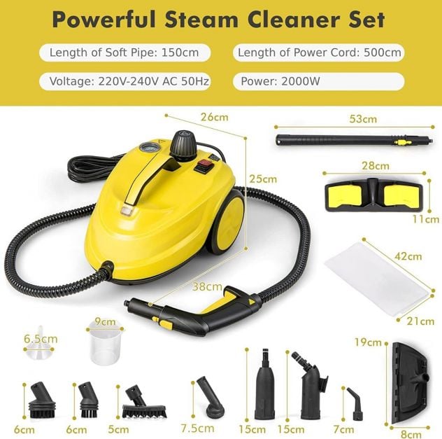 Coast Nat- en Droogzuiger - 4-in-1 - 1200W - Geel