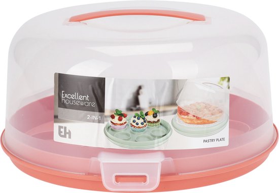 Taartplateau 2-in-1 kunststof
