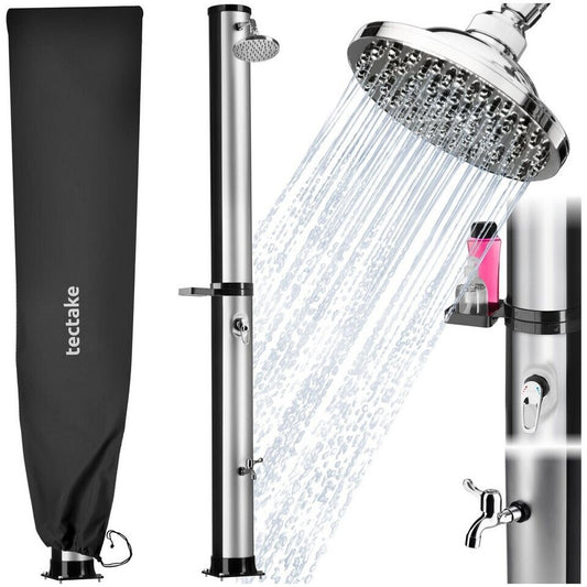 TecTake Orinoco Solardouche 40L – Zwart/Zilver – 406585