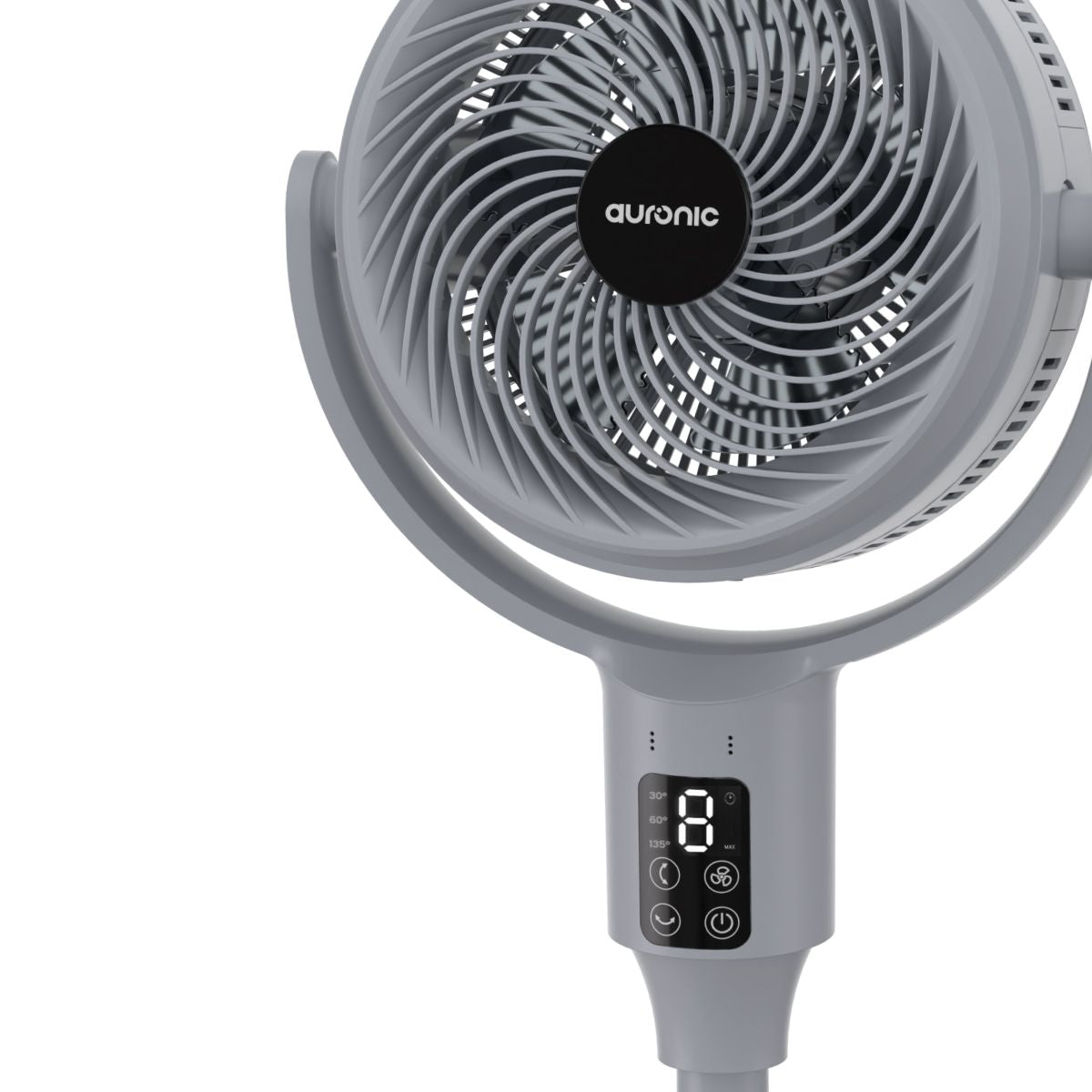 Auronic Statiefventilator - 59/108 cm - 9 Standen - 90° Oscillatie - Afstandsbediening - Fluisterstil - Grijs