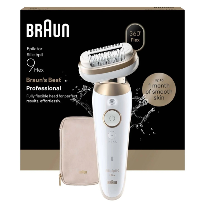 Braun Silk-épil 9 Flex Epilator Goud - 123x72x218mm