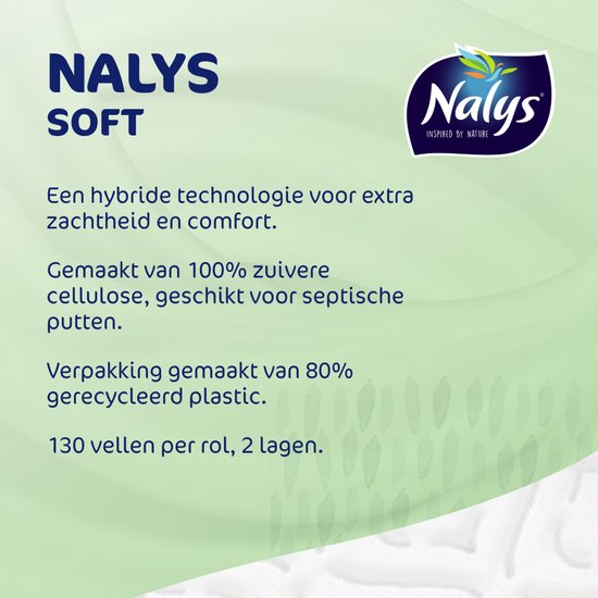 Nalys Soft Toiletpapier - 40 rollen - Wit (2-laags) - Voordeelverpakking