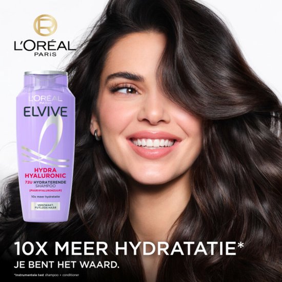 L'Oréal Paris Elvive Hydra Hyaluronic Shampoo - Intens Hydraterend voor Futloos & Droog Haar - 250 ml