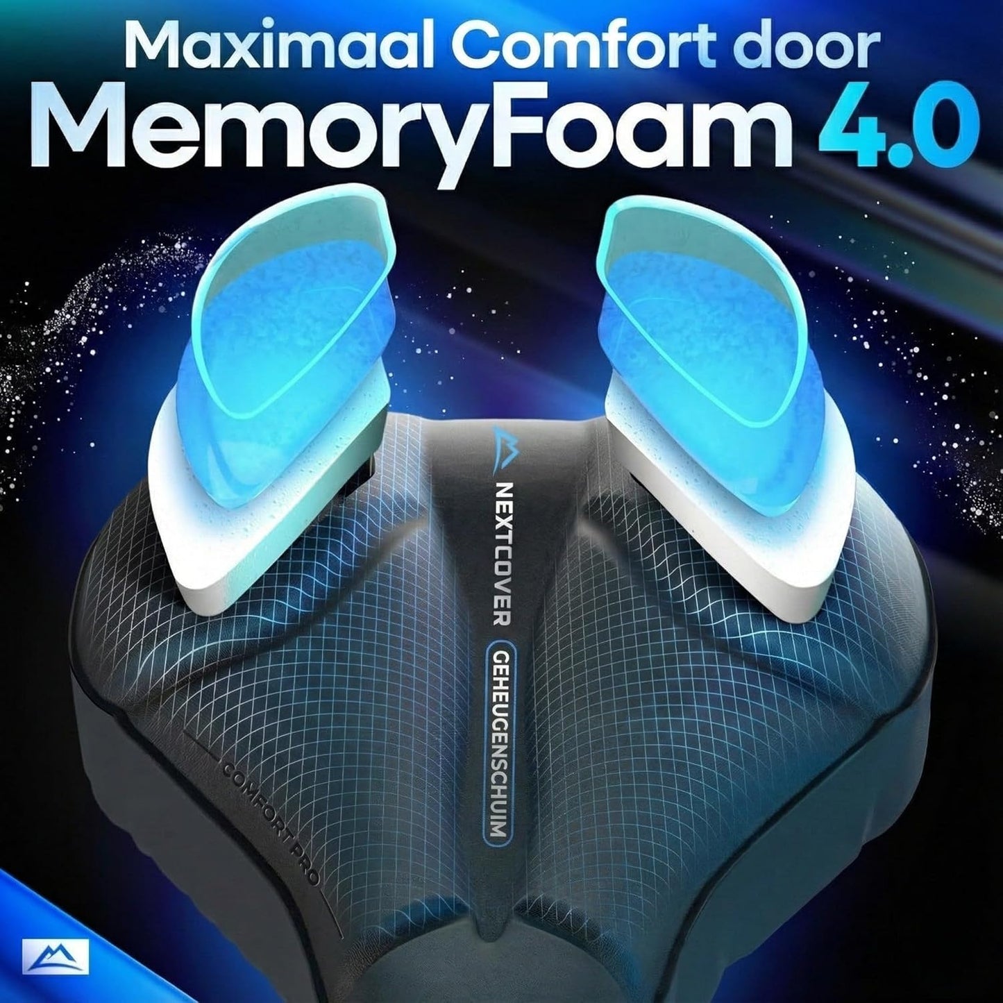 Nextcover fietszadelhoes met Memory Foam 4.0 en ergonomisch gelkussen – universele, comfortabele zadelhoes voor dames en heren trekkingfiets