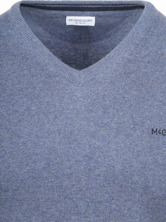 McGregor Trui Merinowol V-Hals Vintage Blauw - Maat 3XL - Heren - Pullovers