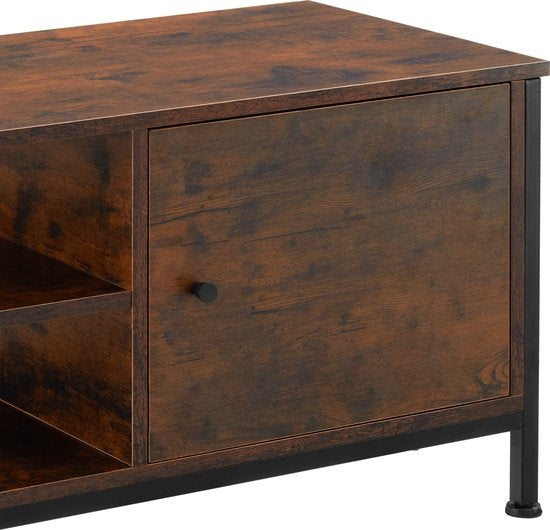 tectake - TV-meubel TV-kast Durban - industrial dark - 110x40x45,5cm - 404640
