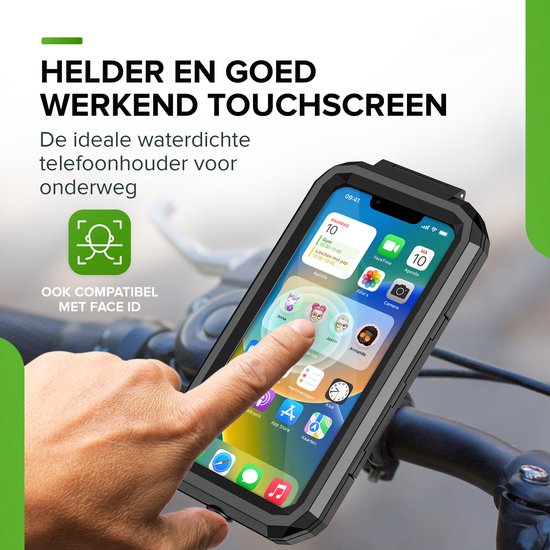 iSetchi Telefoonhouder Fiets - Waterdicht -  Anti-Schok - zwart
