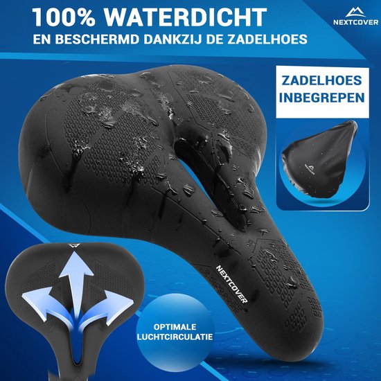 NEXTCOVER® Fietszadel City met Memory Foam 3.0 - Het origineel - ergonomisch Fietszadel Dames of Fietszadel Heren met Memory Foam 3.0 voor Maximaal Rijcomfort - Fiets Zadel Comfortabel zacht