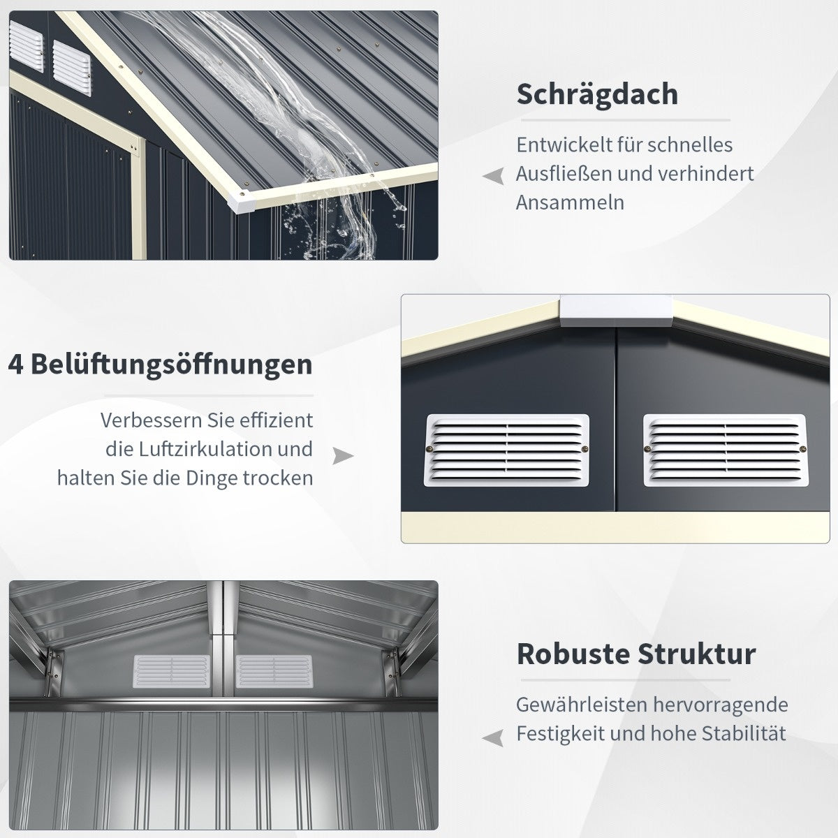 Coast Opbergschuur – Met Schuifdeur & Ventilatiesleuven – 340 x 255 x 210 cm – Metaal