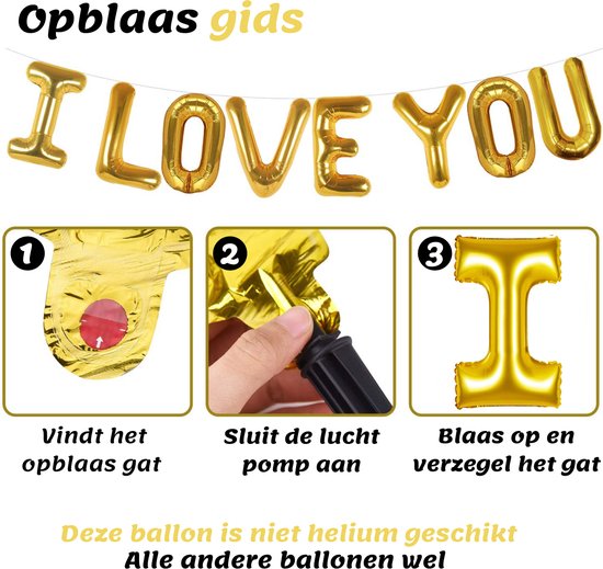 Feestio Valentijn decoratie set - Versiering - Slinger - Incl. 1000 Rozenblaadjes - Cadeautje voor mama / haar