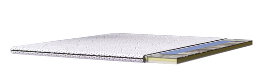 Emma AirGrid Topper 180 x 200 cm – Ademend en Verkoelend Comfort in Grijs