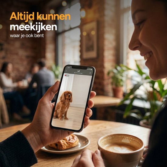 Viervoeter Feed Pro - Automatische Voerbak 6L - HD camera & Audio - Kat en Hond - Voerautomaat met App - Zwart