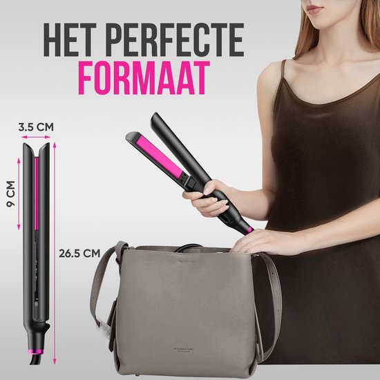 Strex Stijltang Krultang 2-in-1 - Keramische Stijltang voor Kort & Lang Haar - 120-230°C