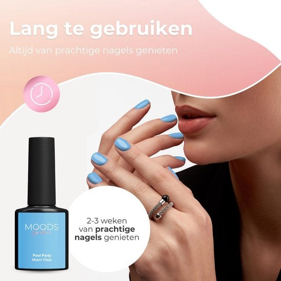 Moods Gellac 6-delige Set - Gel Nagellak - 8ML - Miami Vibes Edition - Gellac - Nagels - Gellak Starterspakket - Pastel Kleuren