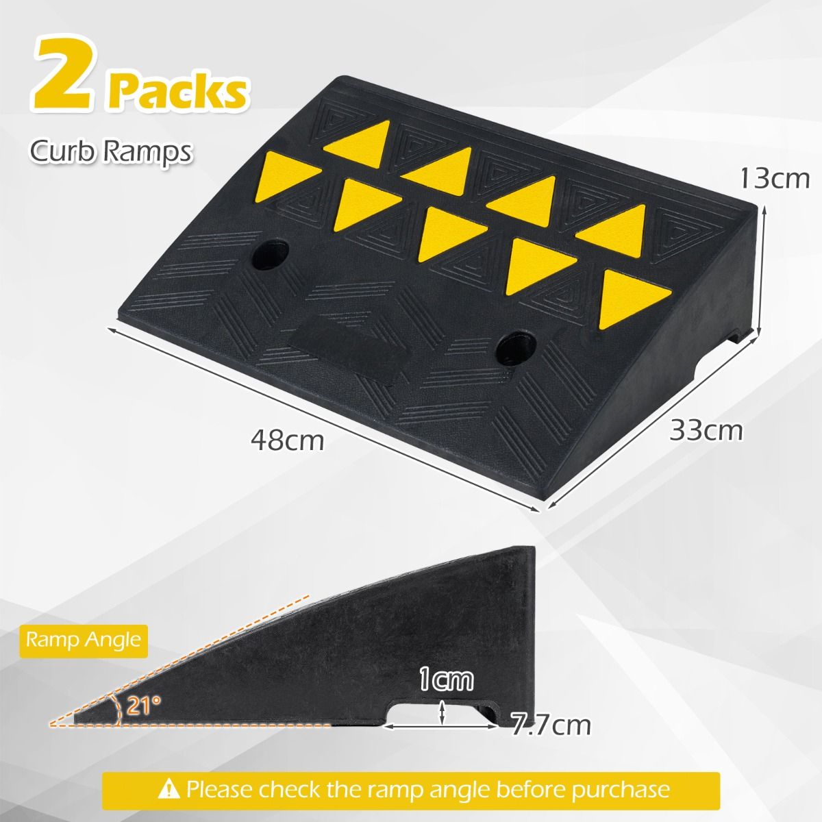 Coast Drempelopstapjes Set - Antislip rubber - Draagvermogen 15 ton - td10057-2ijs - maat M