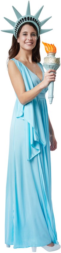Dressforfun Godin der vrijheid M - verkleedkleding kostuum halloween verkleden feestkleding carnavalskleding carnaval feestkledij partykleding - 302519