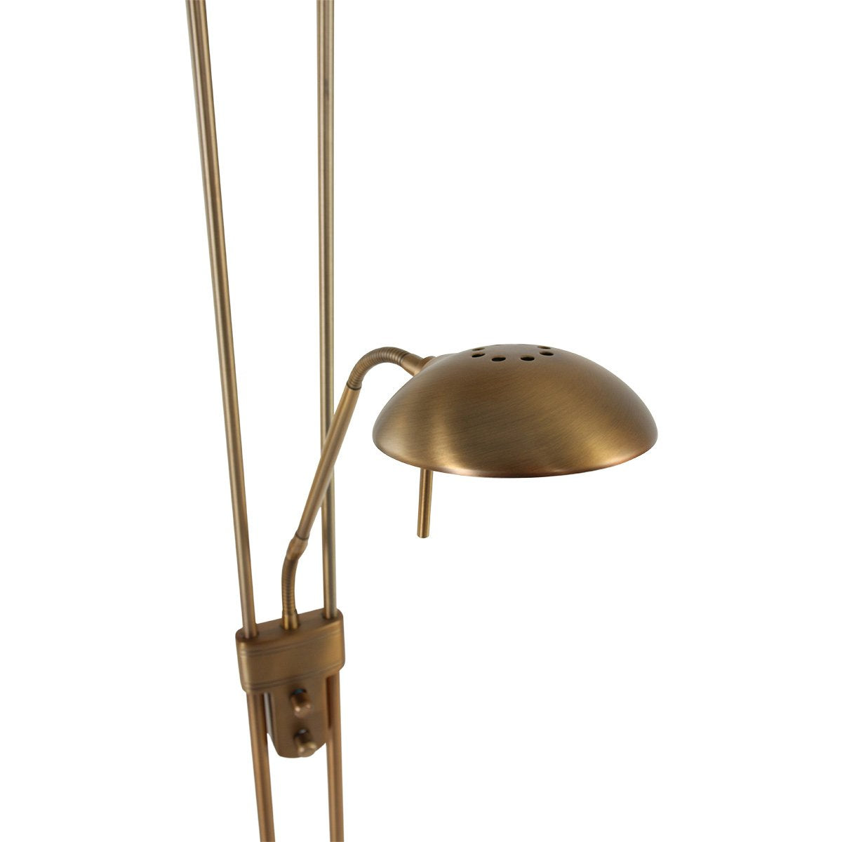 Steinhauer Olet - Klassieke LED Dimbare Vloerlamp | Staande Lamp met Dimmer met leeslamp - 1 lichts - H 1800 mm - Brons - Woonkamer | Slaapkamer