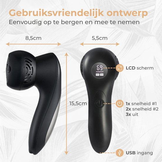 Nuvance - Elektrische Eeltverwijderaar - Incl. 3 Eeltschijven - Eeltverwijderaars Elektrisch - Professionele Eelt Verwijderaar Set, 10 Delige Pedicureset - Voetvijl - Usb Oplaadbaar