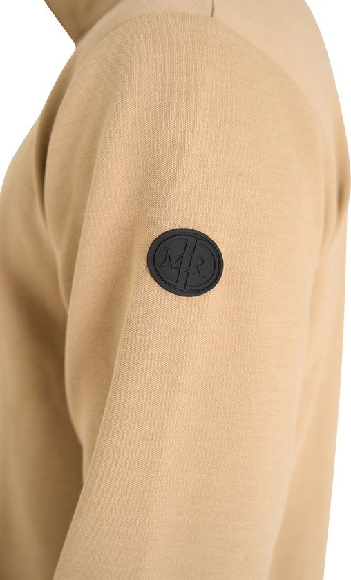Mario Russo Pique Longsleeve Shirt - Trui Heren - Sweater Heren - Coltrui Heren - XL - Beige