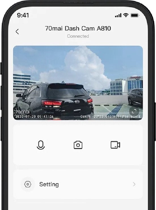 70mai Dash Cam A810 Set - Dashcam voor en achter - 4K Ultra HD met Sony STARVIS 2 sensor - HDR nachtzicht - GPS en ADAS rijassistentie - Parkeerstand beveiliging - WiFi app bediening en G-sensor voor incidentdetectie