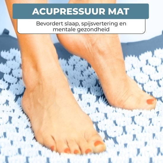 Umbro Spijkermat - Acupressuur Mat - Shakti Mat - Massage Mat - 42x71cm - Blauw